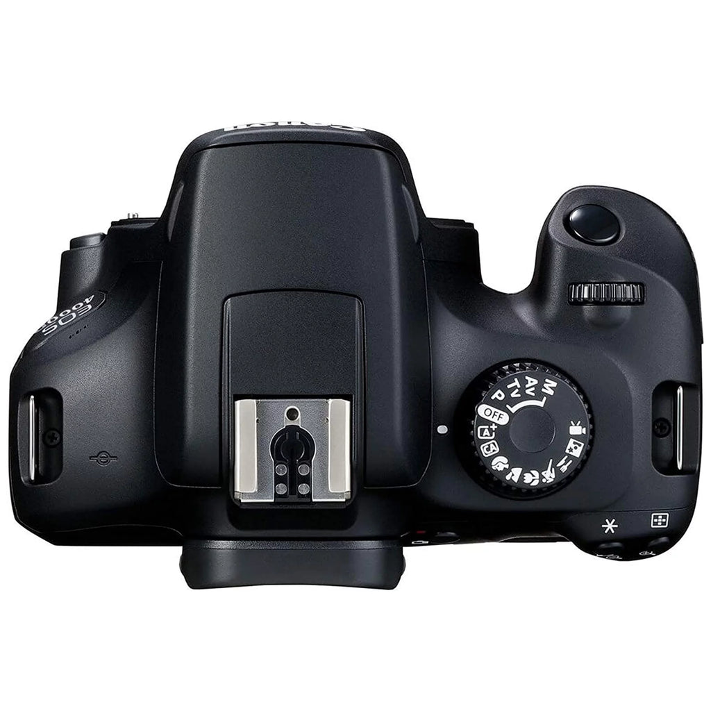 Canon EOS 4000D / Rebel T100 DSLR Camera + EF-S 18-55Mm Lens + Sandisk 64GB Memory Card +  Bundle (International Model)
